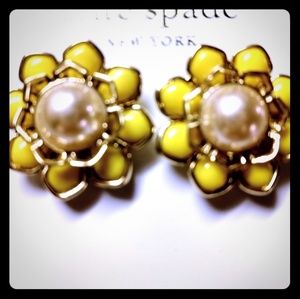 Pearl flower earrings, Kate Spade